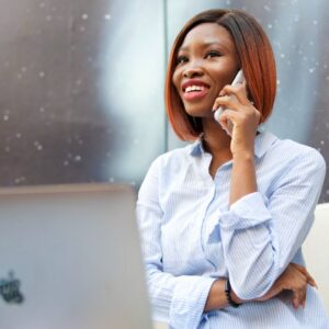 woman talking on cellphone