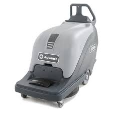 A floor scrubber on a white background.