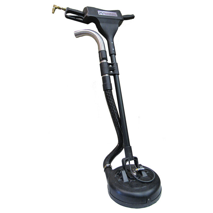 A black US Products Neptune 1200PSI Multi Surface Cleaner w/ Revolver High Pressure Tool $ 25' Hoses NEW with a handle on it.