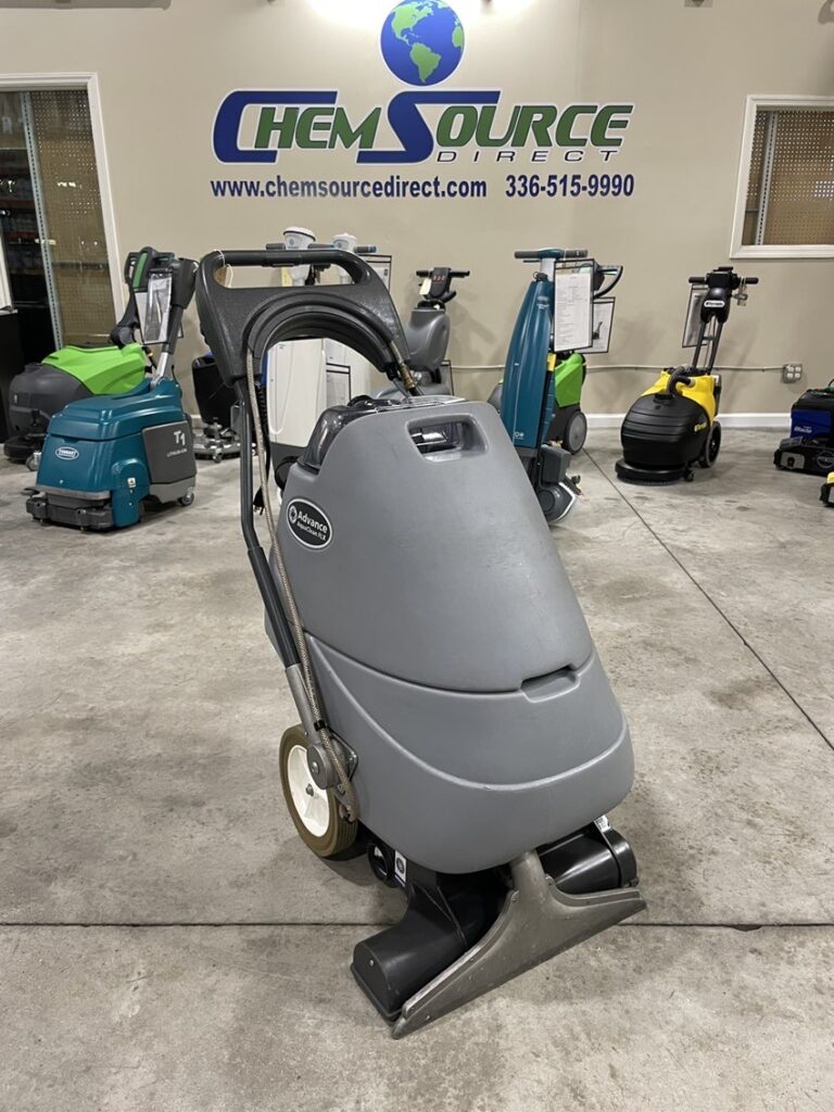 An Advance FLX18 AquaClean Carpet Extractor in a showroom.