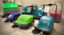 Several commercial vacuum cleaners