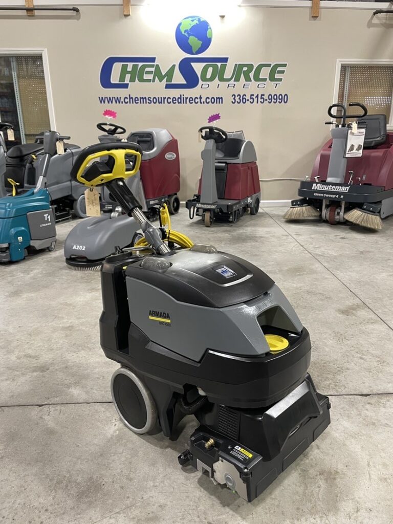 A Karcher Armada BRC 40/22 Carpet Extractor in a warehouse showroom.