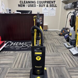 A Tornado CVD 30/1 Upright Vacuum Cleaner in ChemSource DIrect's showroom.