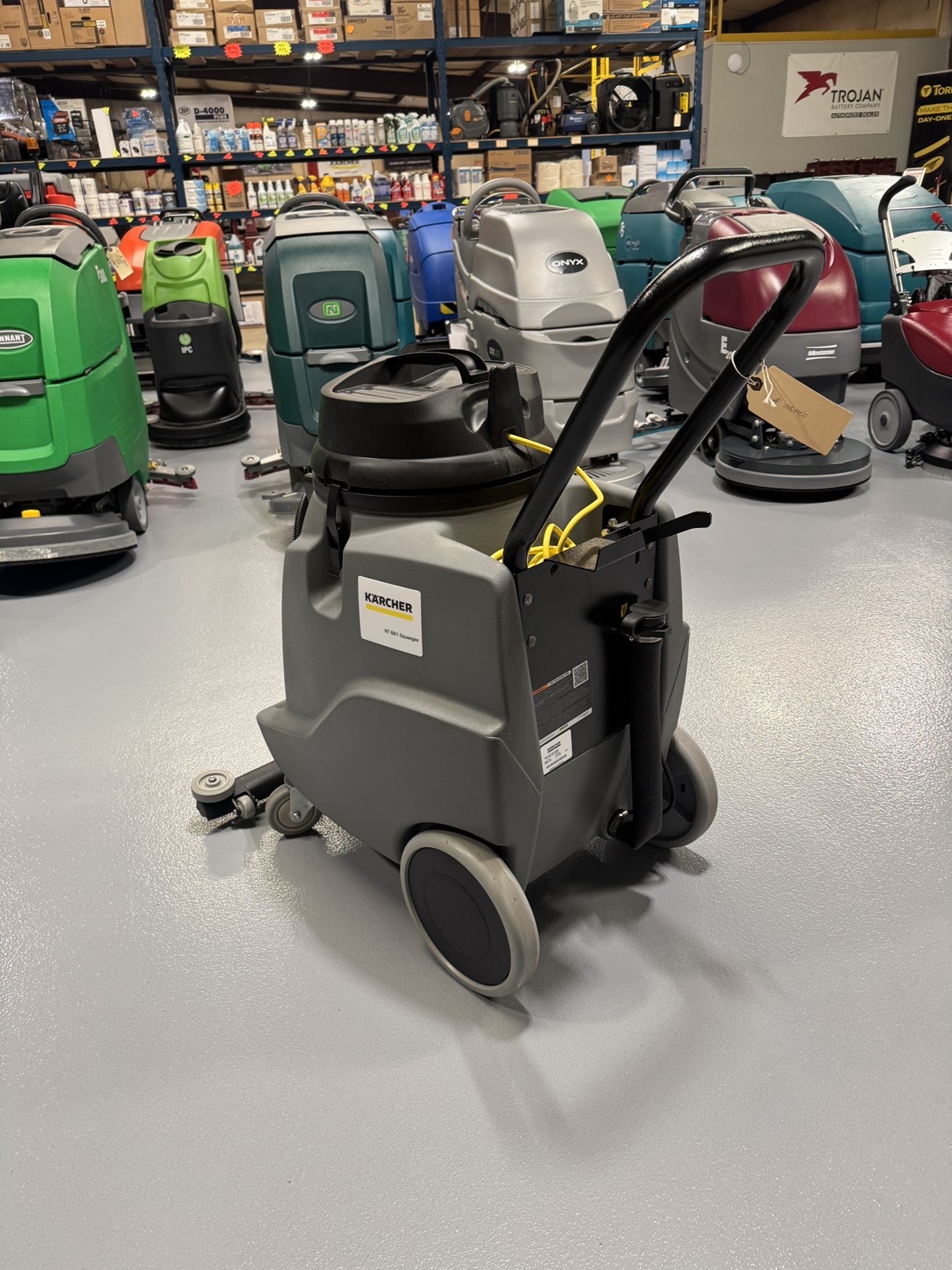 A Kärcher NT 68/1 Wet Vac in a warehouse showroom at ChemSource Direct.