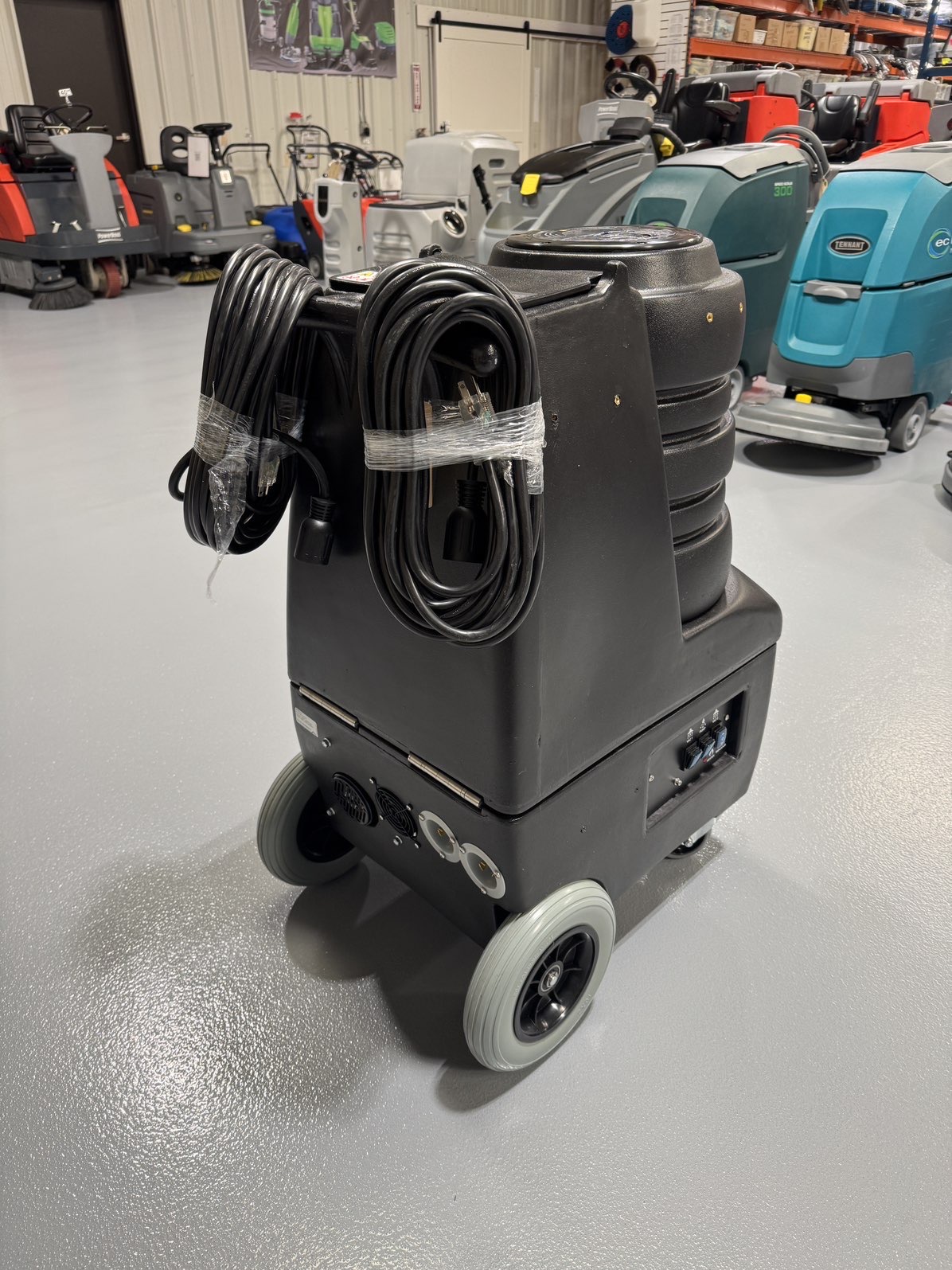 A Mytee Breeze 102LXH Carpet Extractor in a warehouse showroom at ChemSource Direct.