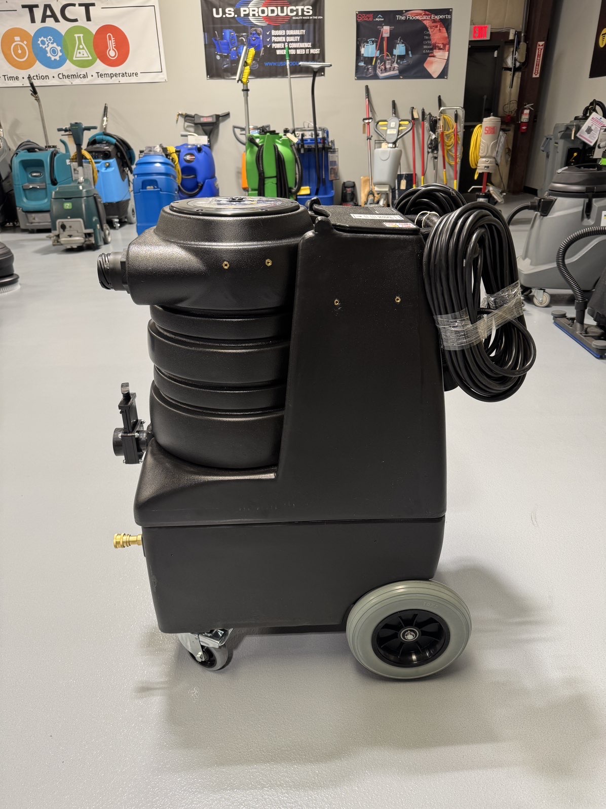 A Mytee Breeze 102LXH Carpet Extractor in a warehouse showroom at ChemSource Direct.