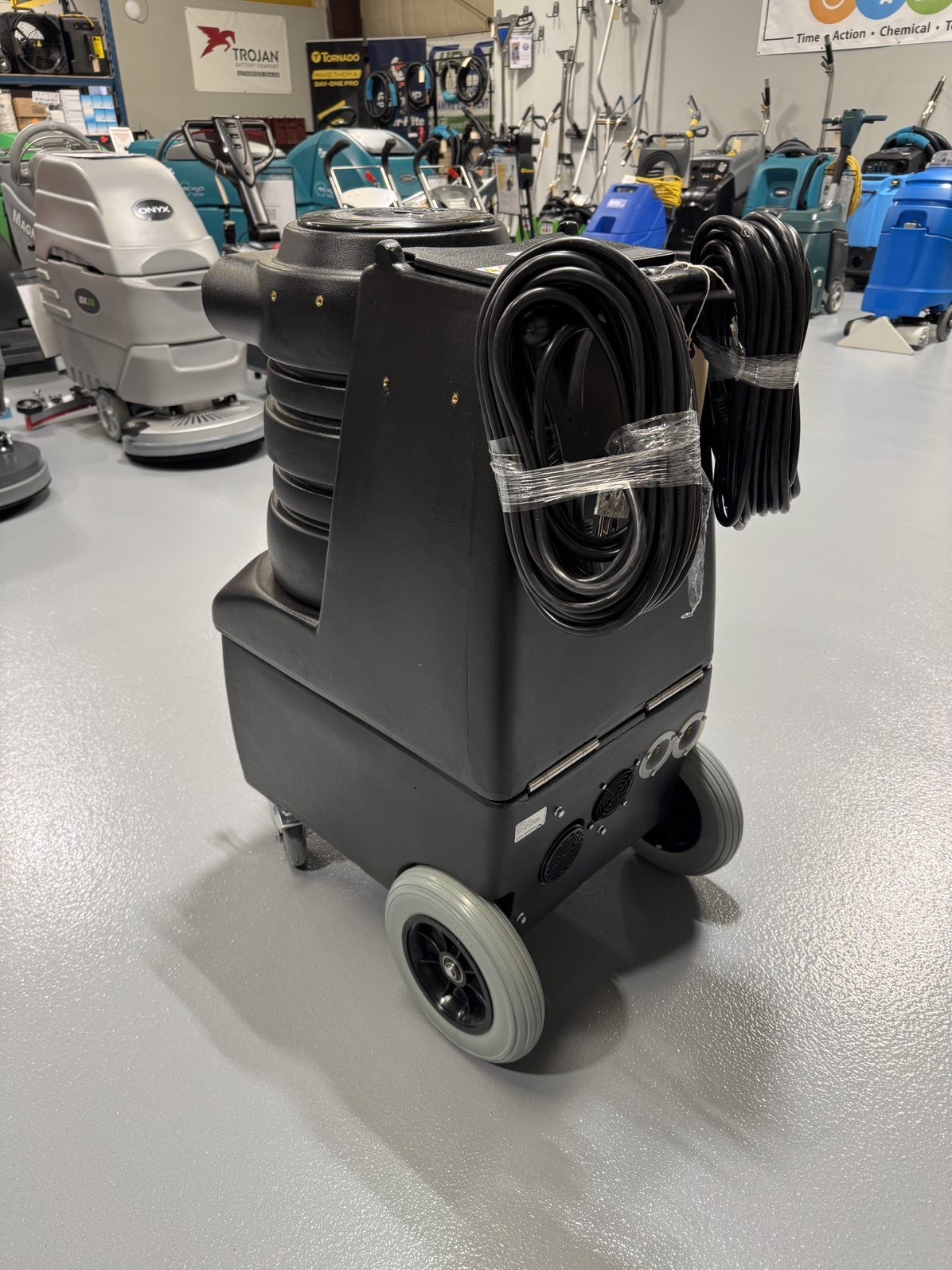 A Mytee Breeze 102LXH Carpet Extractor in a warehouse showroom at ChemSource Direct.