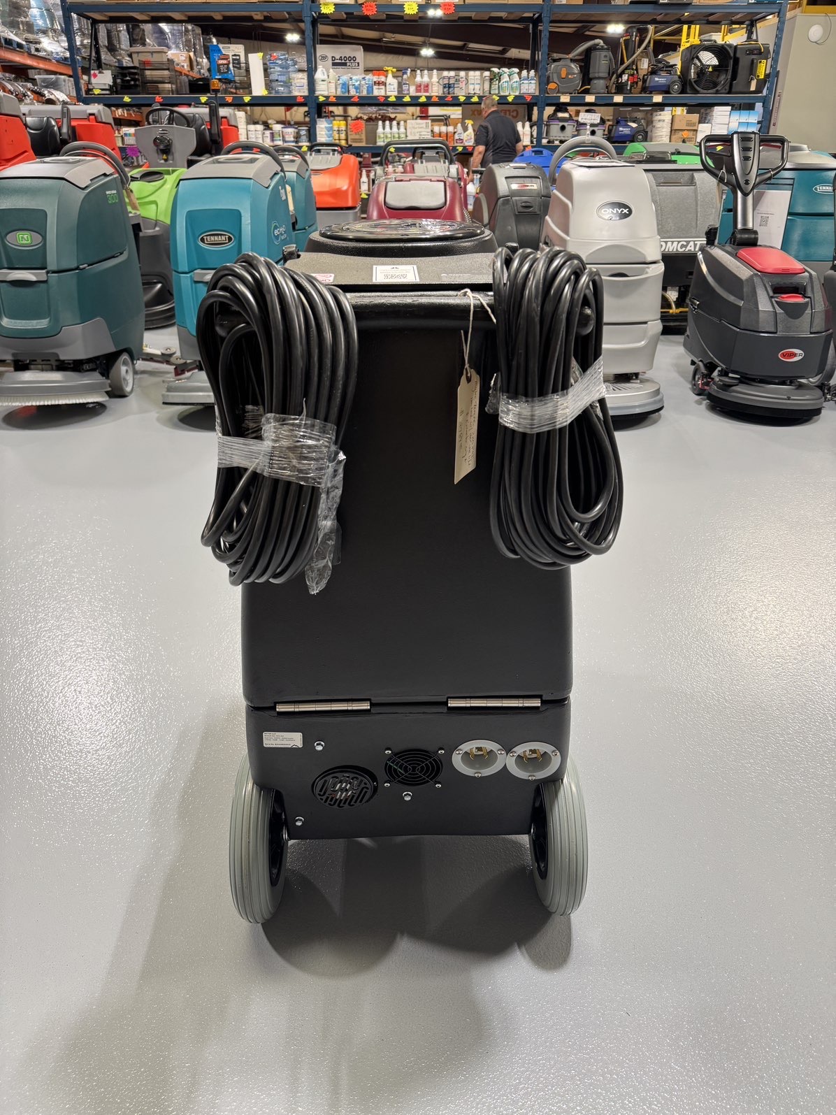 A Mytee Breeze 102LXH Carpet Extractor in a warehouse showroom at ChemSource Direct.