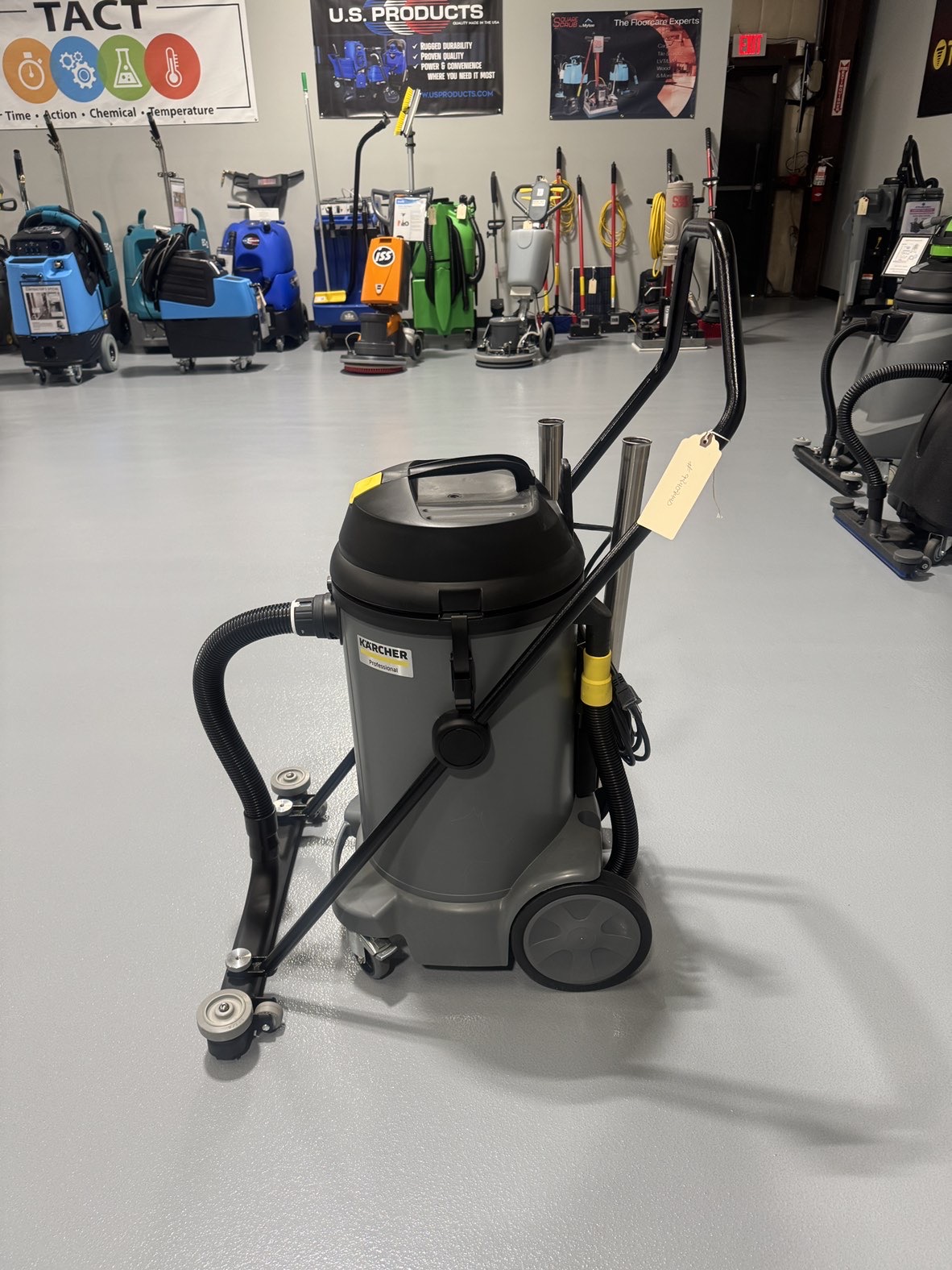 A Karcher NT 48/1 Wet Vacuum in a warehouse showroom at ChemSource Direct.
