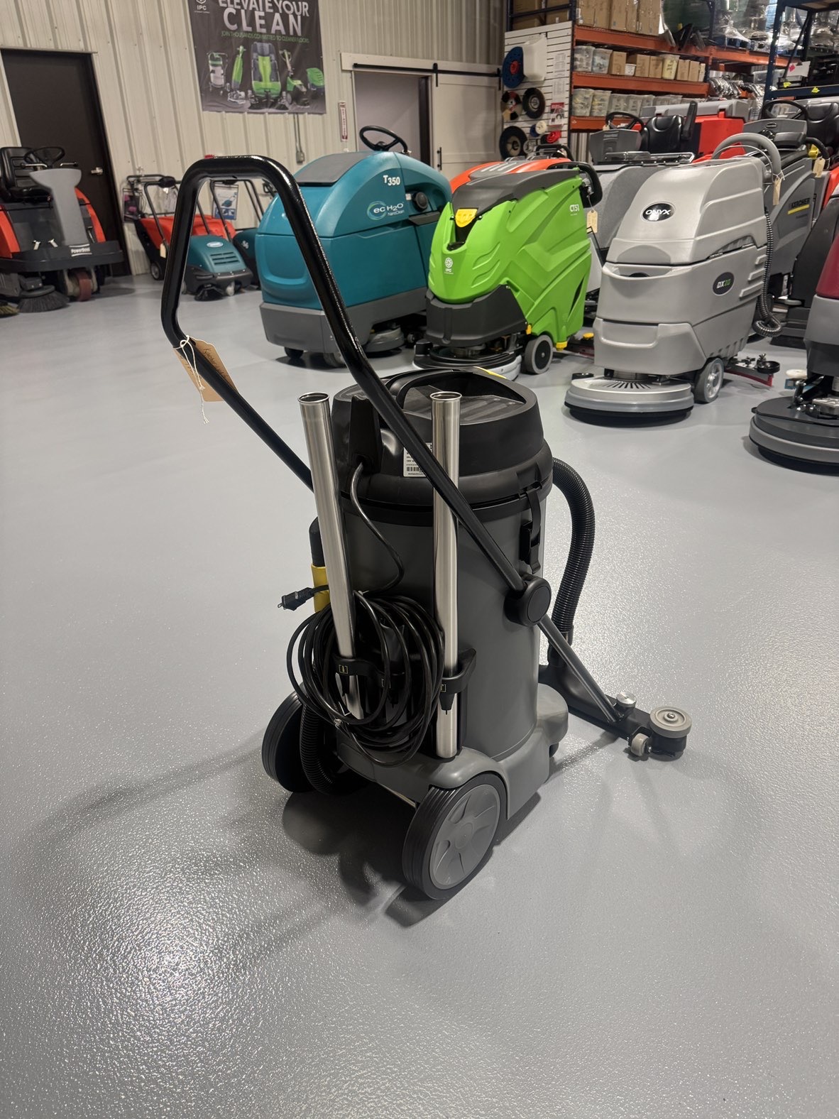 A Karcher NT 48/1 Wet Vacuum in a warehouse showroom at ChemSource Direct.