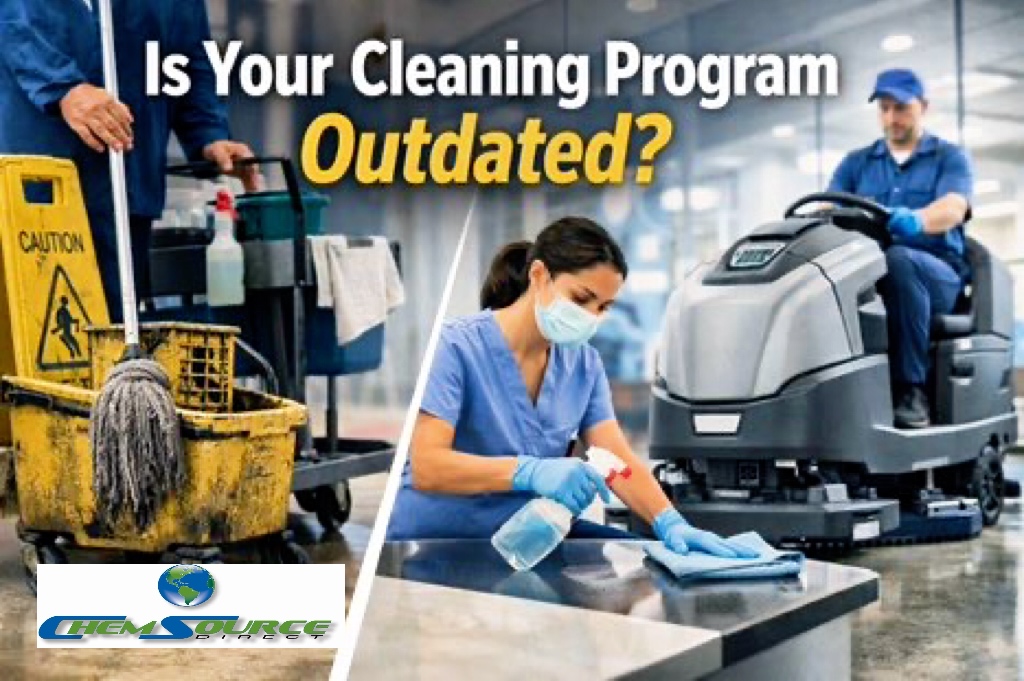 Is Your Cleaning Program Outdated? Image for ChemSource Direct's Cleaning Blog.