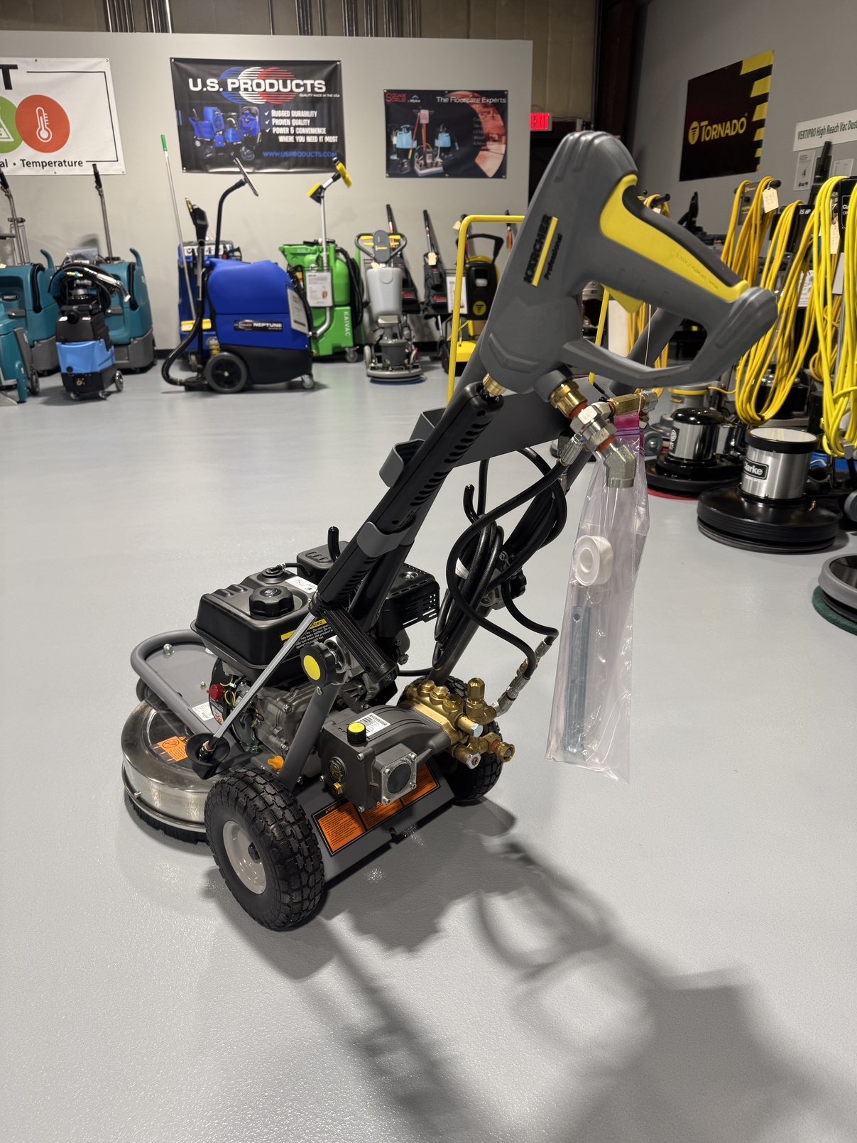 A Kärcher SCW 2.4/25 GL Pressure Washer in a warehouse showroom at ChemSource Direct.