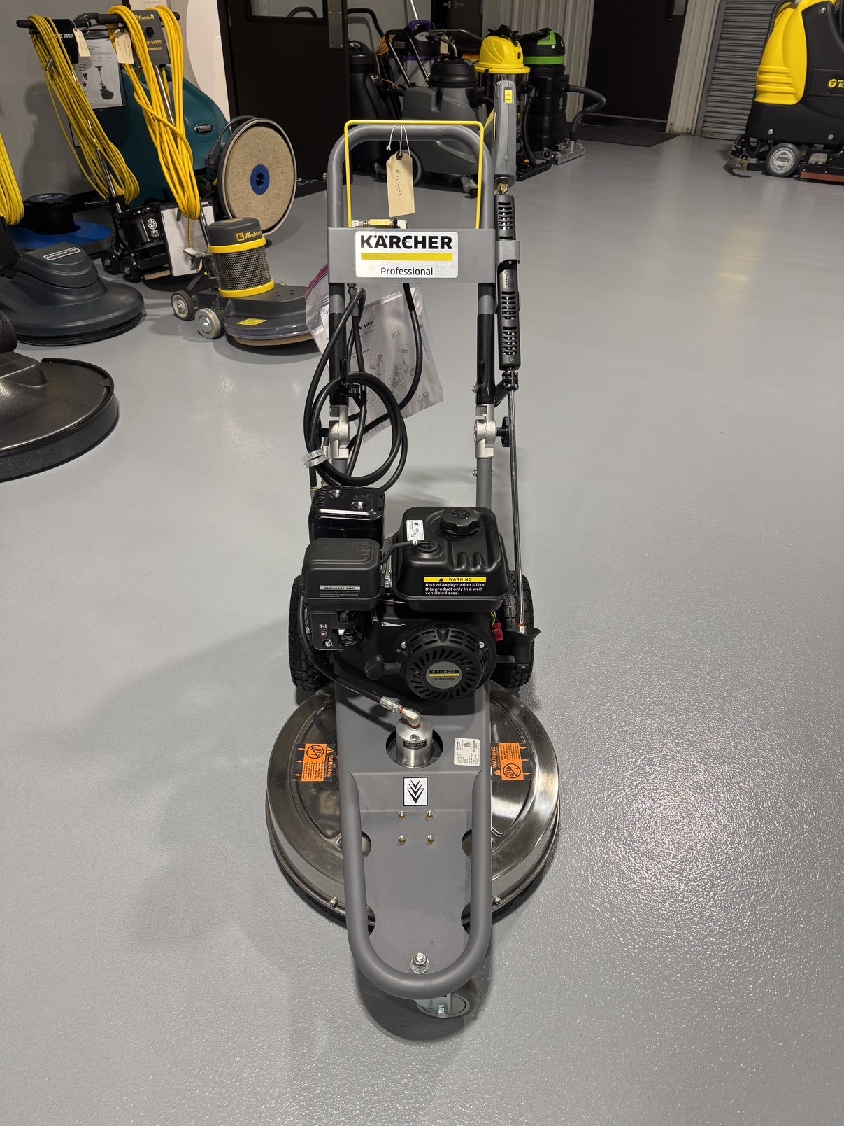 A Kärcher SCW 2.4/25 GL Pressure Washer in a warehouse showroom at ChemSource Direct.