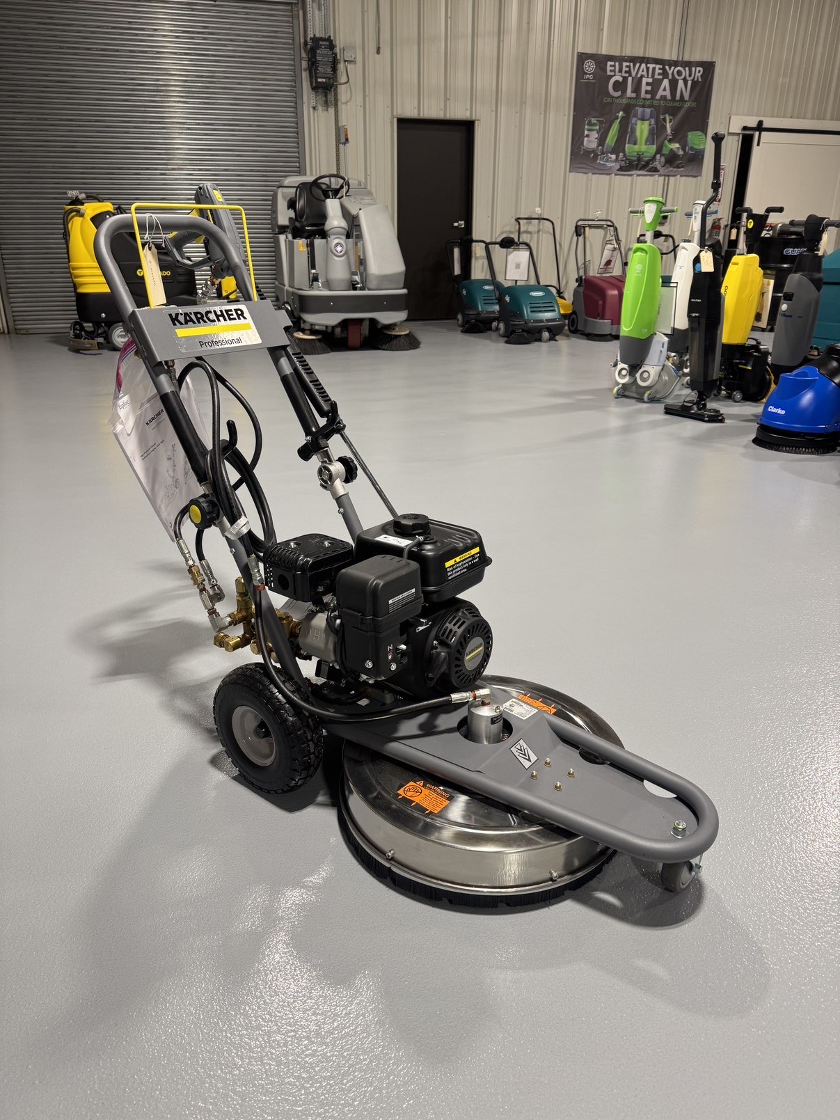 A Kärcher SCW 2.4/25 GL Pressure Washer in a warehouse showroom at ChemSource Direct.