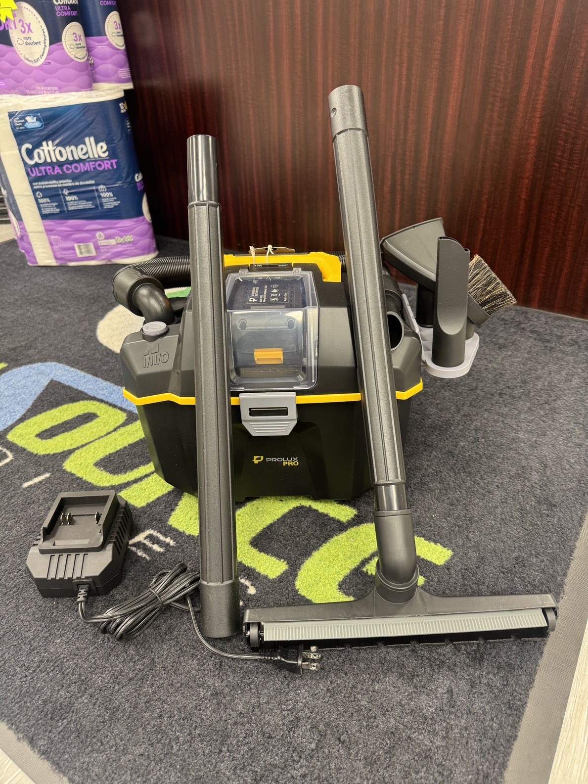 A Prolux PLCTB-P Cordless Wet/Dry Vacuum in ChemSource DIrect's Showroom.