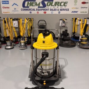 A Tornado Taskforce 20 Wet/Dry Vacuum in a warehouse showroom at ChemSource Direct.