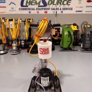 A Square Scrub EBG20/C with Water Tank in a warehouse showroom at ChemSource Direct.