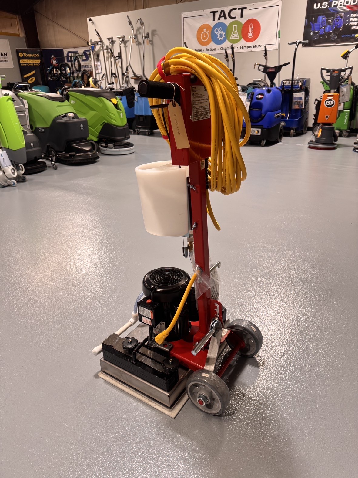 A Square Scrub EBG20/C with Water Tank in a warehouse showroom at ChemSource Direct.