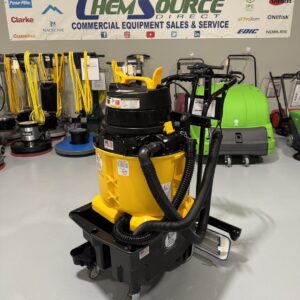 A Kaivac Battery Powered Auto Vac w/Kai Tutor in a warehouse showroom at ChemSource Direct.