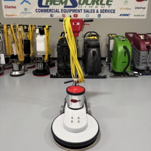 A Viper VN1500 High-Speed Burnisher in a warehouse showroom at ChemSource Direct.