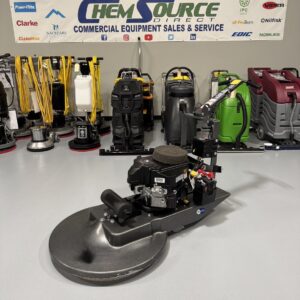 A Pioneer Eclipse 400BU 27" Propane Burnisher in a warehouse showroom at ChemSource Direct.