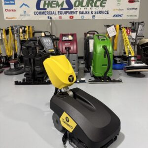 A Tornado BR 13/2 Cylindrical Scrubber in a warehouse showroom at ChemSource Direct.